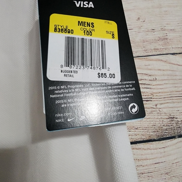 Nike NFL Equipments Rams Polo Shirt White Stay Cool Football NEW Mens S - Picture 4 of 8